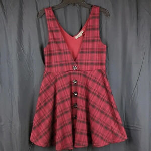 💖Dress Red/Black checkered